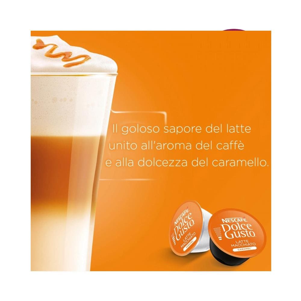 Nescafé Capsule Dolce Gusto, Aroma Macchiato Caramel - Conf. 16 Capsule - Foto 2
