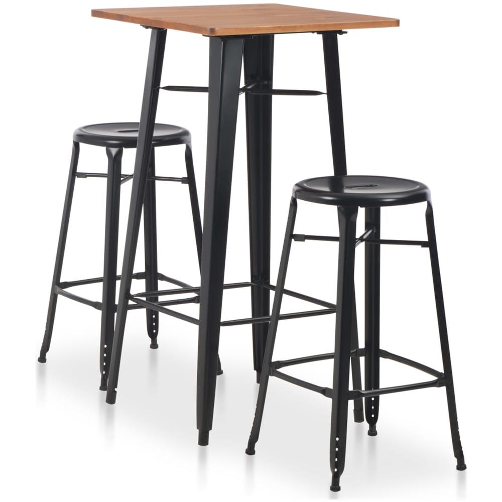 Set Da Bar 3 Pz In Acciaio Nero - Foto 1