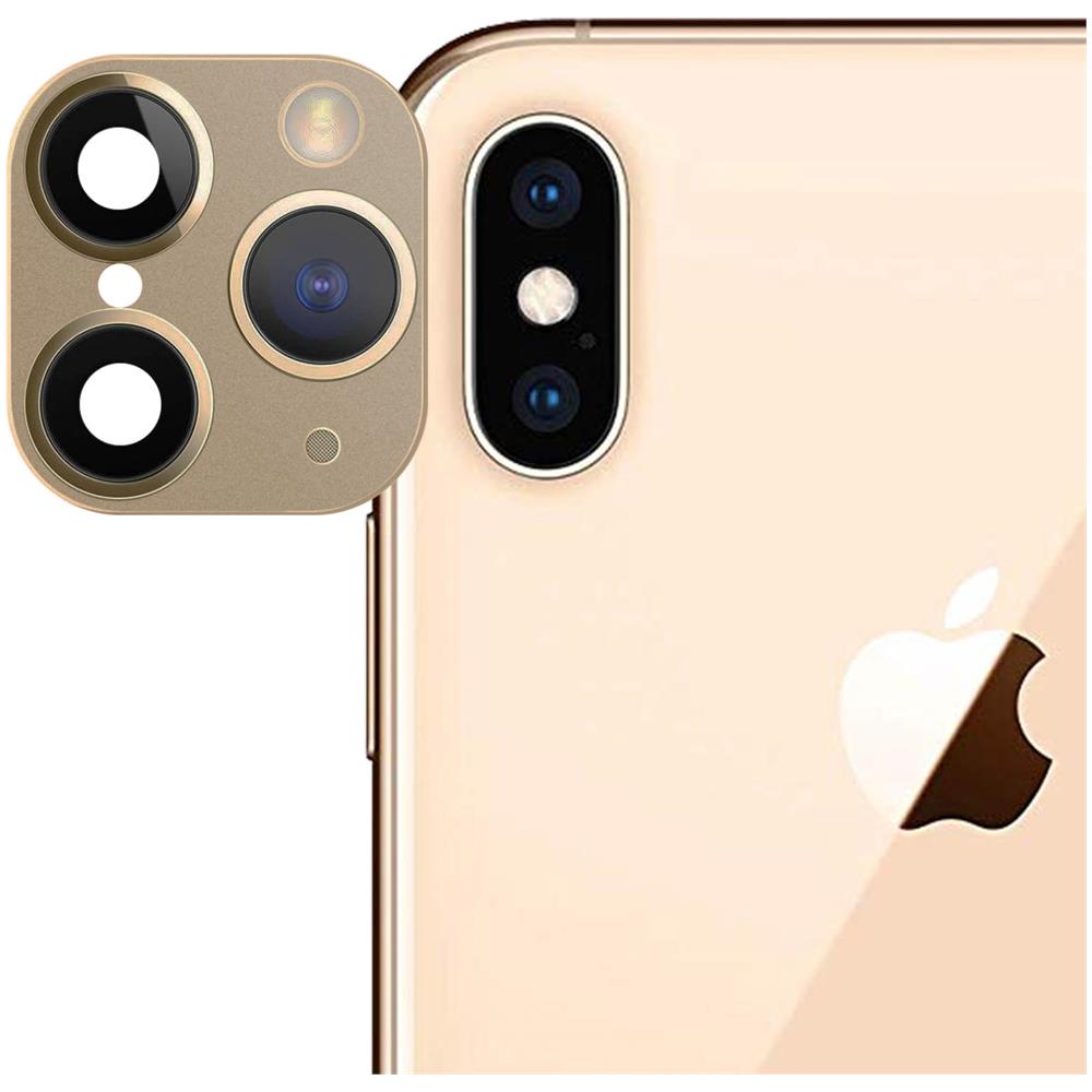 Lente Fotocamera Finta Iphone 11 Pro Oro Lente Adesiva - Foto 10