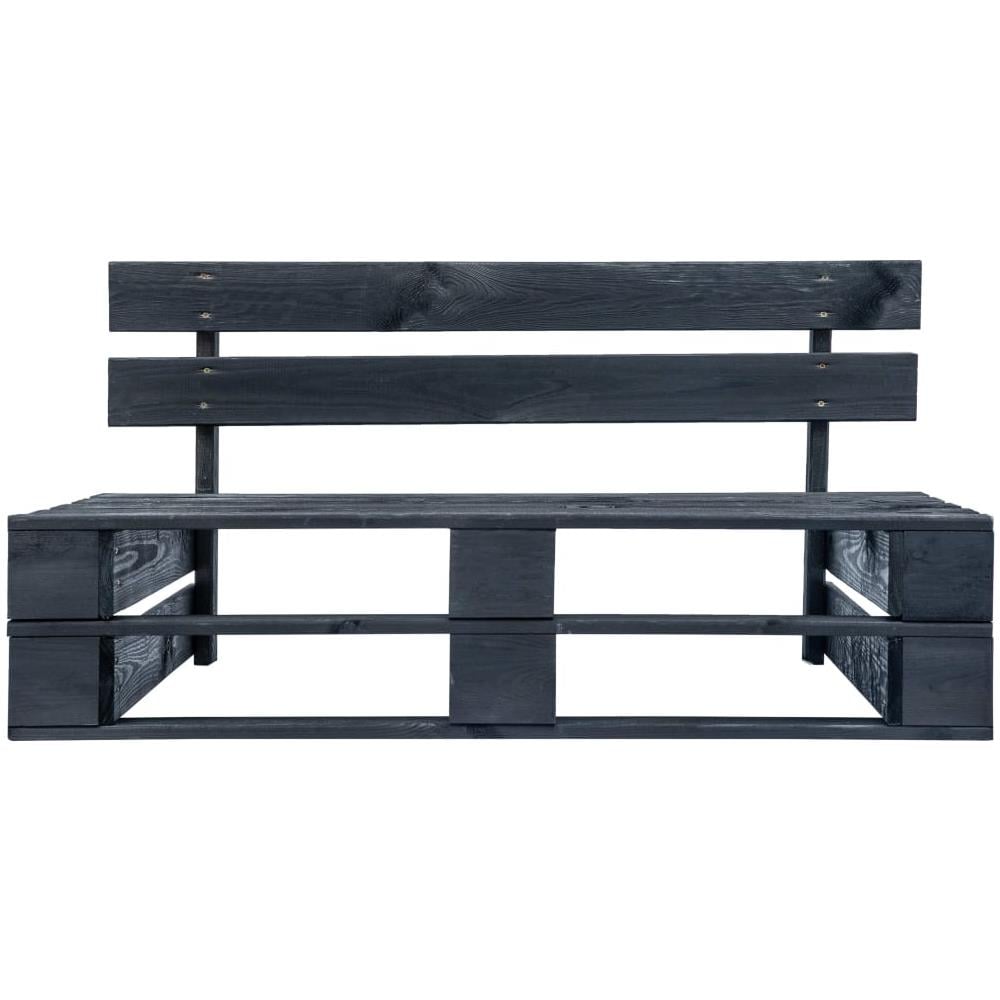 Panca Da Giardino Con Pallet In Legno Nera - Foto 2