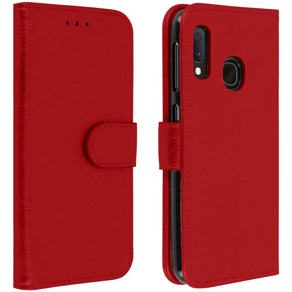 Custodia Galaxy A20e Portacarte Funzione Supporto Cover Silicone - Rosso - Foto 1
