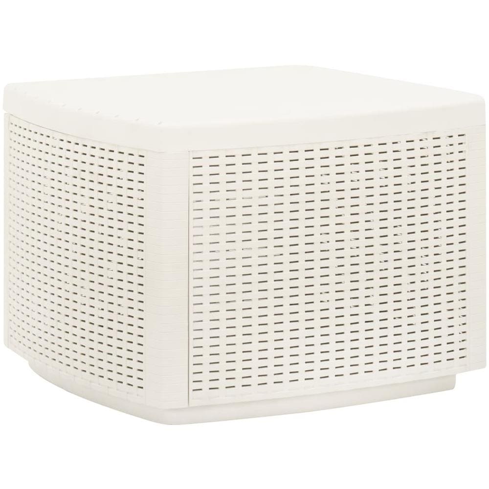 Tavolo Da Giardino Bianco 53x53x40 Cm In Plastica - Foto 1