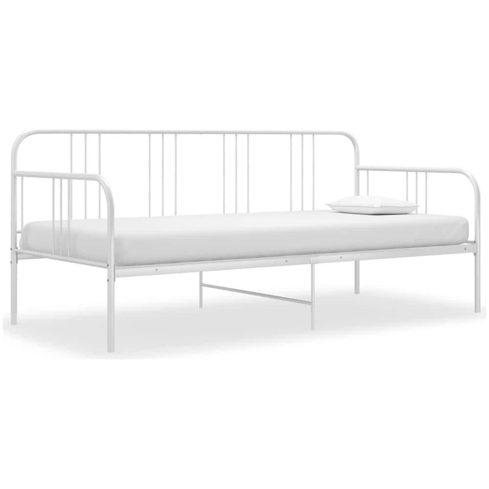 Divano Letto Bianco In Metallo 90x200 Cm - Foto 1