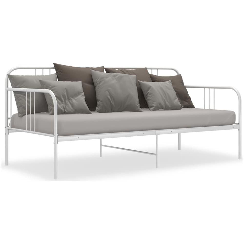 Divano Letto Bianco In Metallo 90x200 Cm - Foto 2