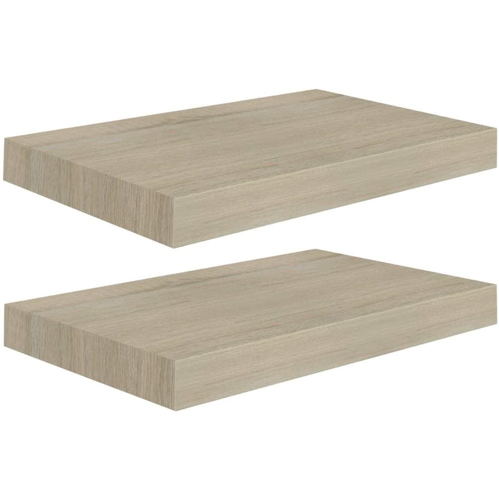 Scaffali A Parete 2 Pz Rovere 40x23x3,8 Cm In Mdf - Foto 2