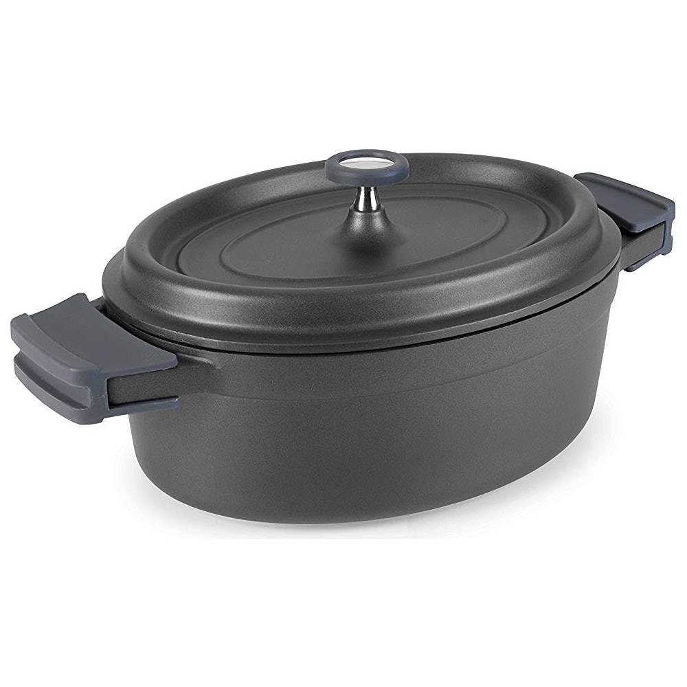Casseruola Ovale In Ghisa Smaltata 26 Cm Nera - 25933 - Foto 1