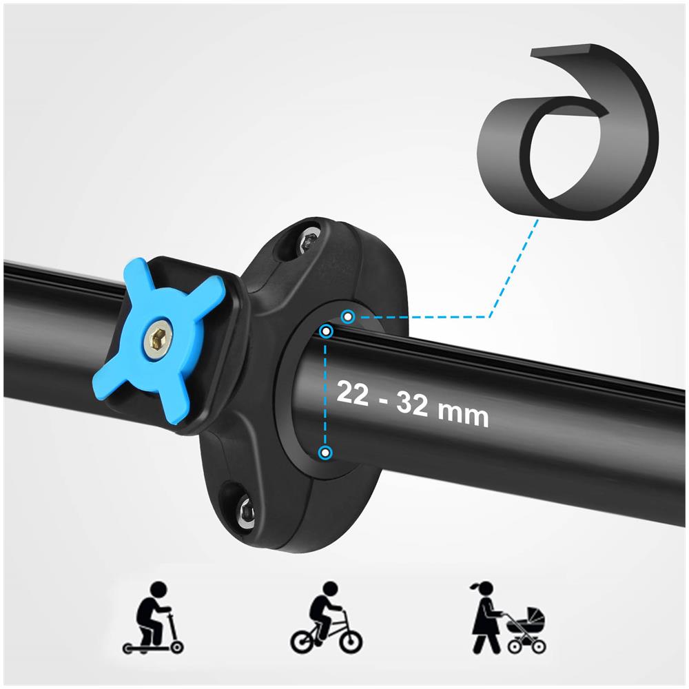 Supporto Bici Smartphone E Adattatore Securelock Bike Handlebar Kit U. fix - Foto 2