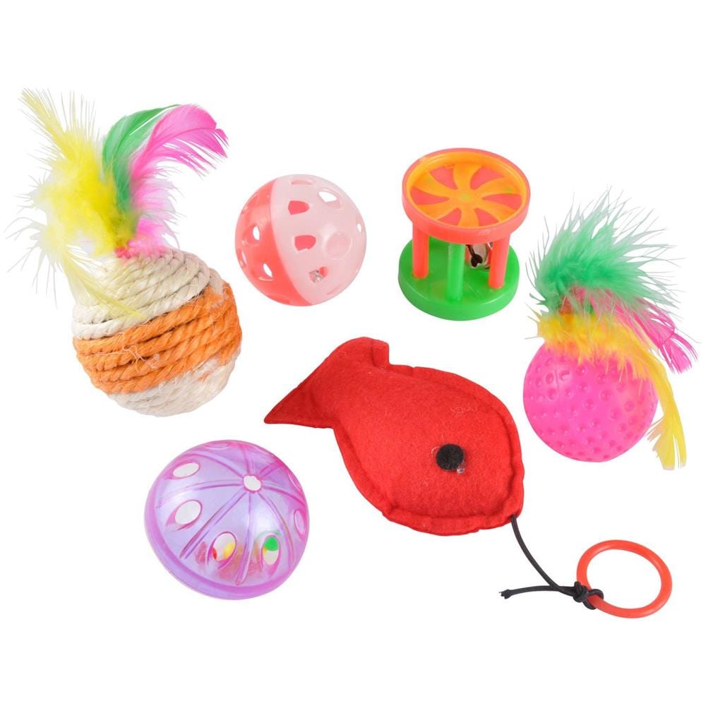 Kit Di Giocattoli Per Gatto, Con Suono, 6 Pezzi - Foto 1