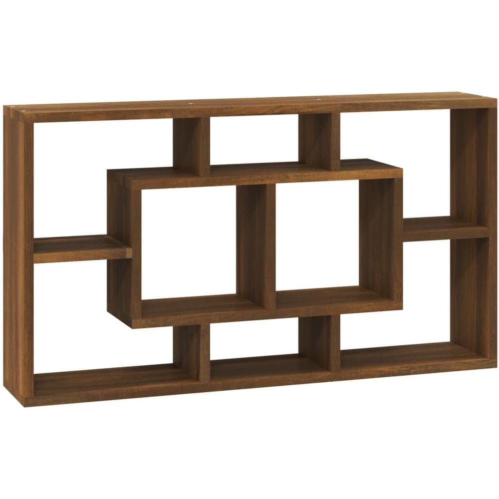 Scaffale A Muro 8 Scomparti Rovere Marrone - Foto 2