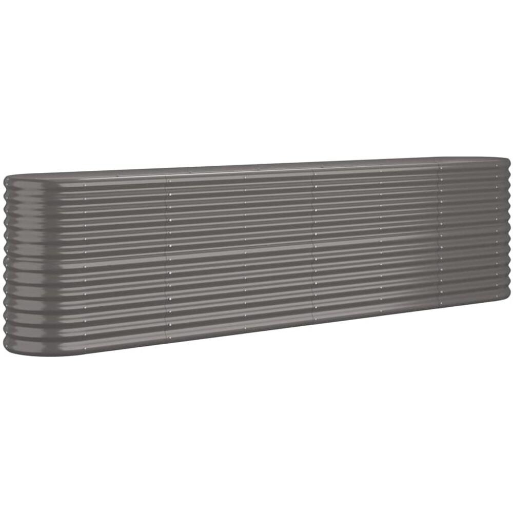 Letto Giardino Acciaio Verniciato a Polvere 260x40x68 cm Grigio - Foto 1