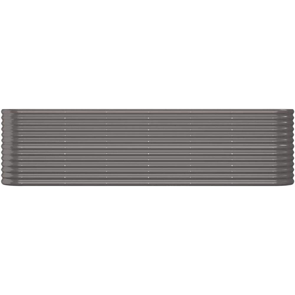 Letto Giardino Acciaio Verniciato a Polvere 260x40x68 cm Grigio - Foto 2