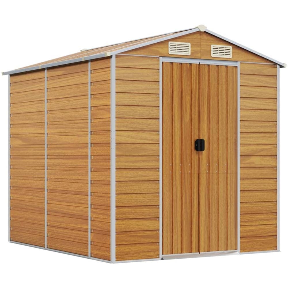 Capanno Giardino Marrone Chiaro 191x215x198cm Acciaio Zincato - Foto 2