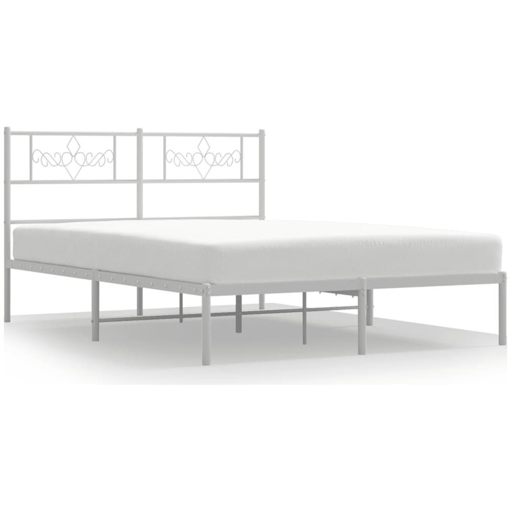 Giroletto Con Testiera Metallo Bianco 120x190 Cm - Foto 2