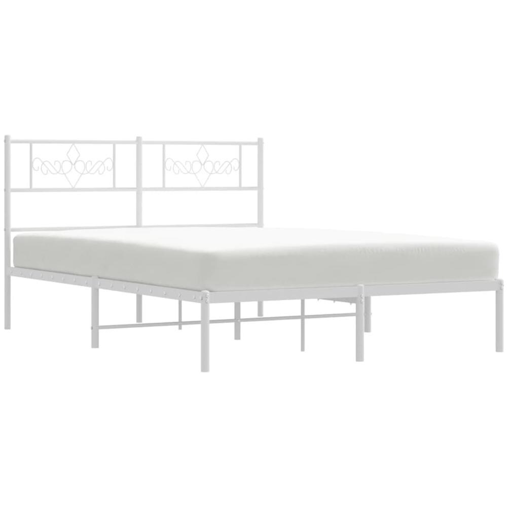 Giroletto Con Testiera Metallo Bianco 120x190 Cm - Foto 3
