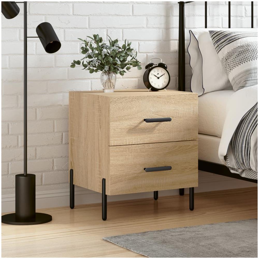 Comodino Rovere Sonoma 40x35x47,5 Cm In Legno Multistrato - Foto 1