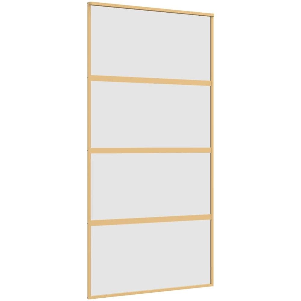 Porta Scorrevole Oro 102,5x205 Vetro Smerigliato Esg Alluminio - Foto 2