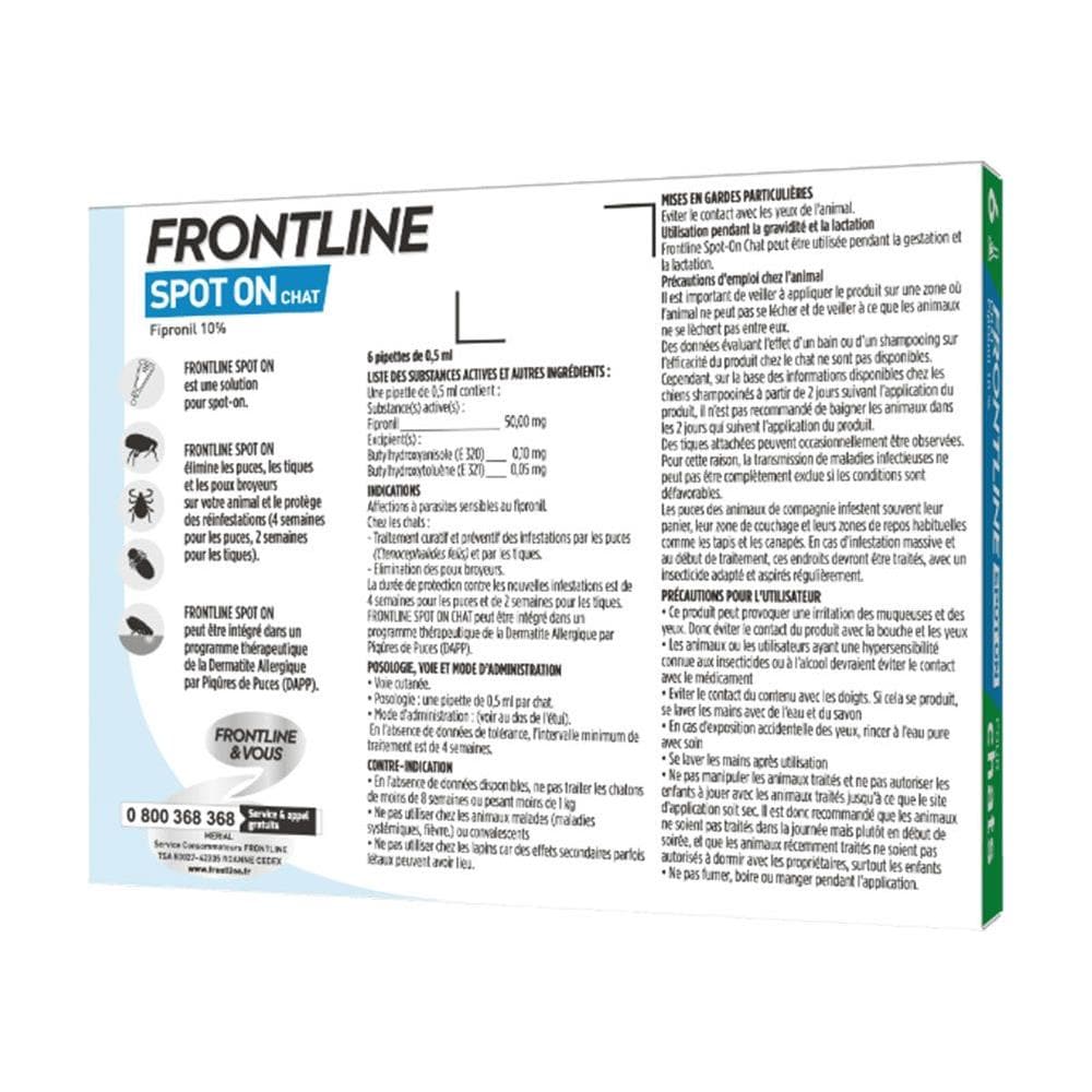 Spot On Chat 6 Pipettes De 0.5ml Frontline - Foto 1