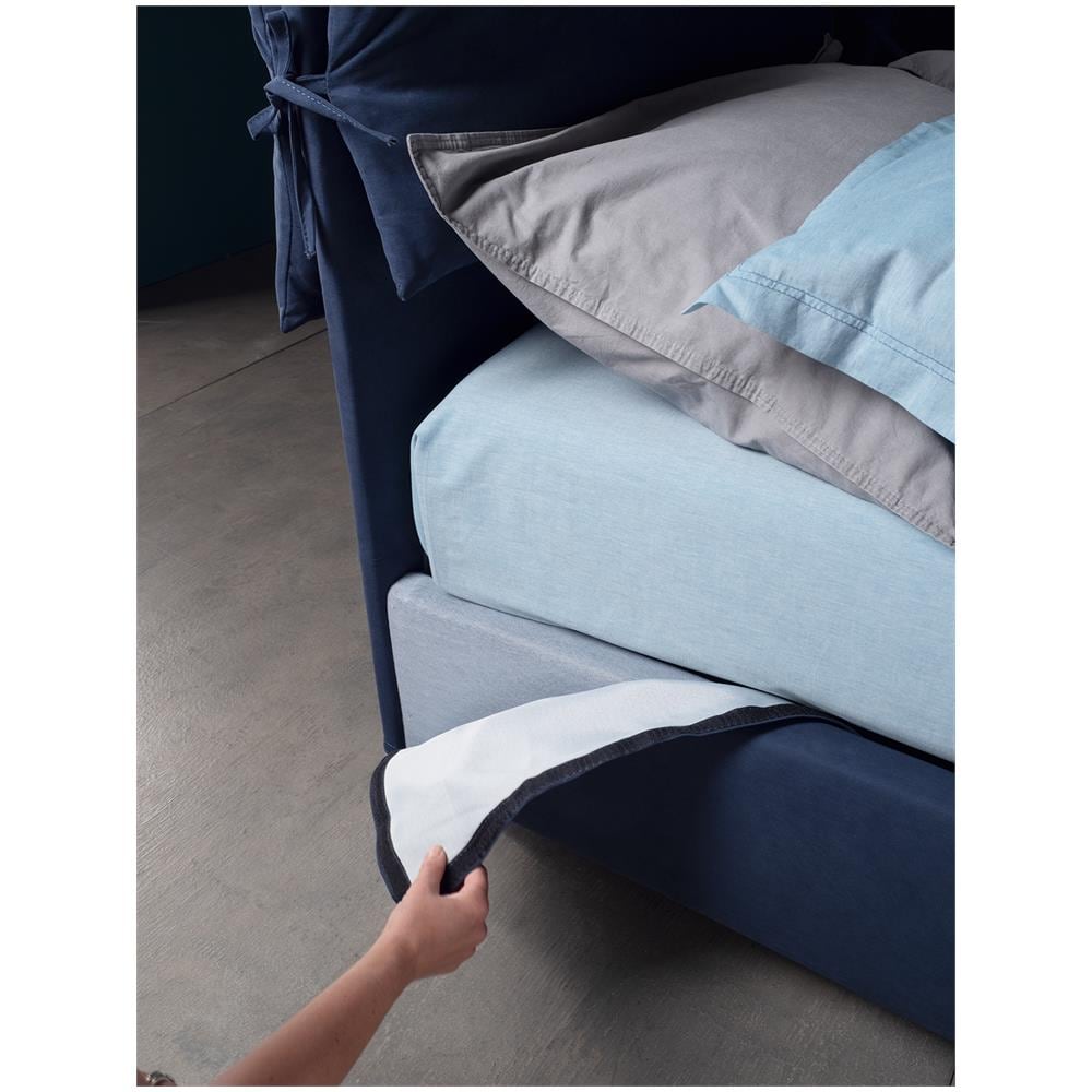 Letto Matrimoniale, Modello Helsinky Dal Gusto Intramontabile Un Evergreen, Rete Da 160x190 Cm Con Doghe In Legno, Box Contenitore, Rivestimento Sfoderabile, Made In Italy - Foto 7