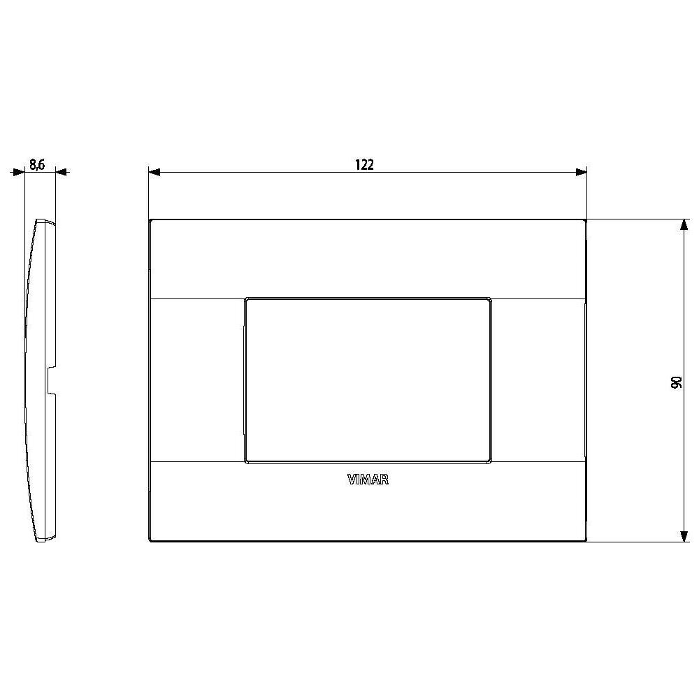 19653/72 - Placca Classic 3m Grigio - Foto 2