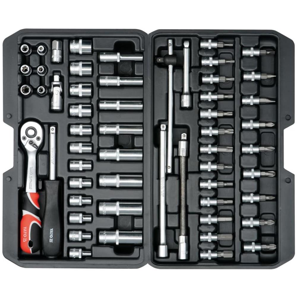 Set Cricchetto Chiavi A Tubo In Metallo Nero 56 Pezzi Yt-14501 - Foto 2