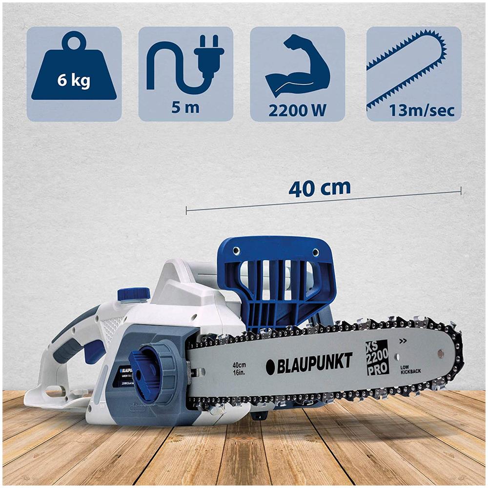 Motosega Elettrica, Potenza Da 2200 W, 40 Cm, Con Lama Xs, Freno Di Catena Automatico, Sistema Sds, Codice Dell’articolo: Cs3000 - Foto 2
