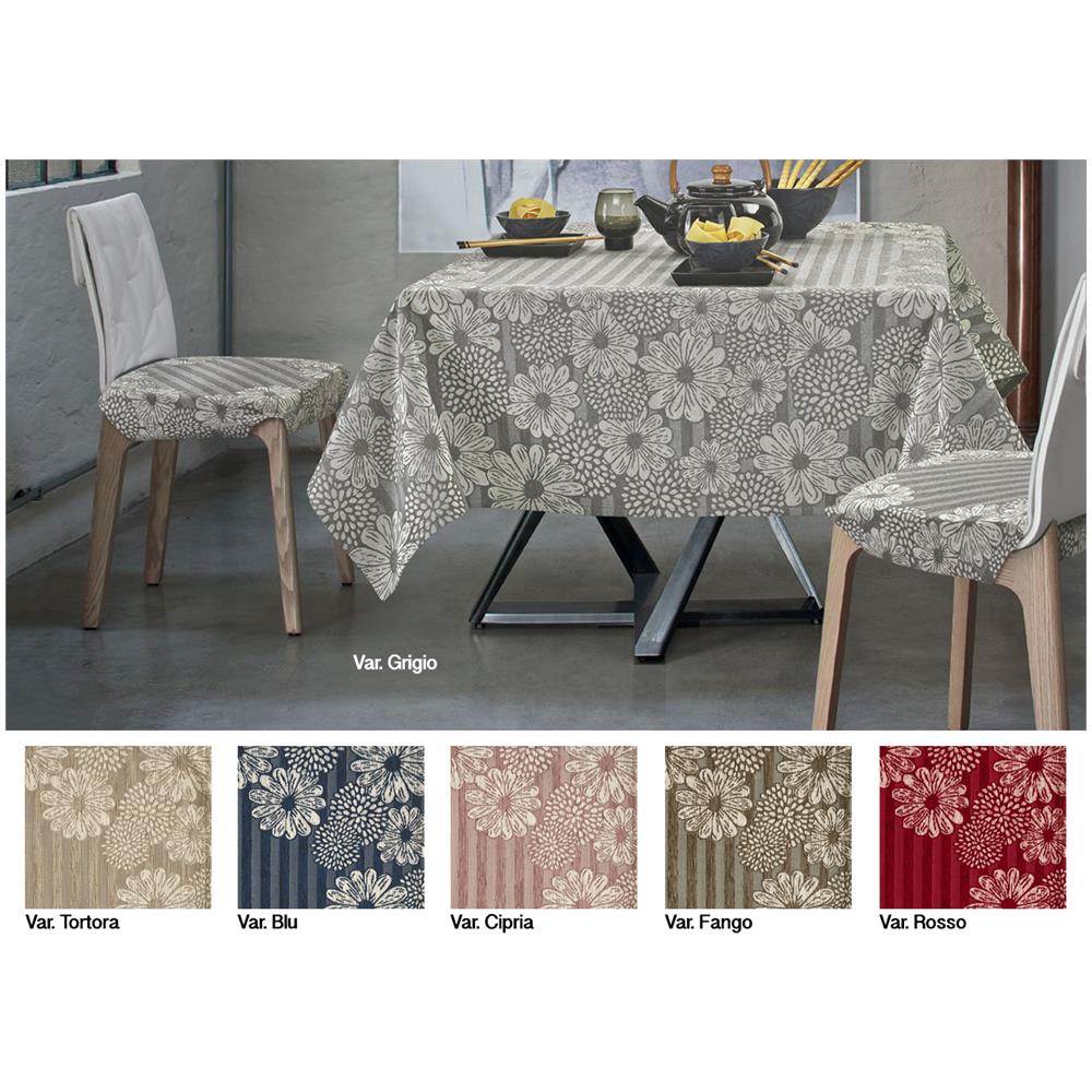 Copritavolo Antimacchia Disegno Sole Colore Grigio By Suardi 140x180 Grigio - Foto 1