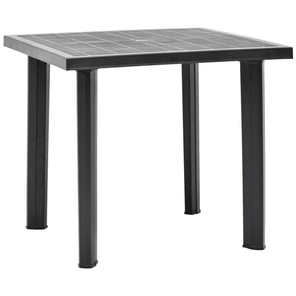 Tavolo Da Giardino Antracite 80x75x72 Cm In Plastica - Foto 1