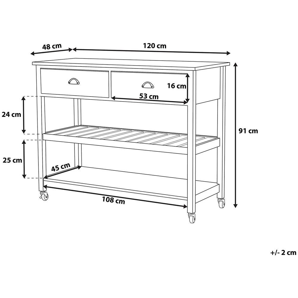 Carrello Da Cucina Nero / Legno Chiaro Navarino - Foto 2