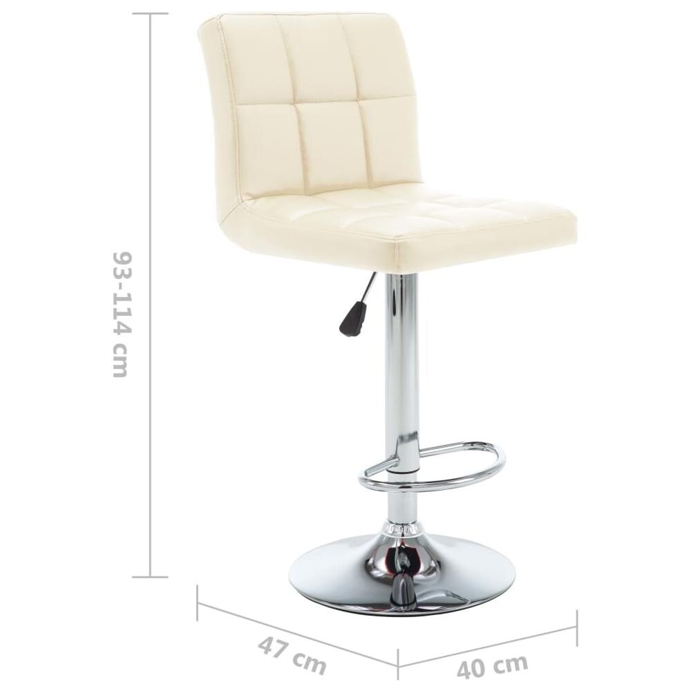 Sgabelli Da Bar 2 Pz Crema In Similpelle - Foto 8