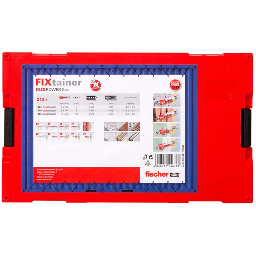 Set di Tasselli FIXtainer DUOPOWER 210 pz - Foto 2