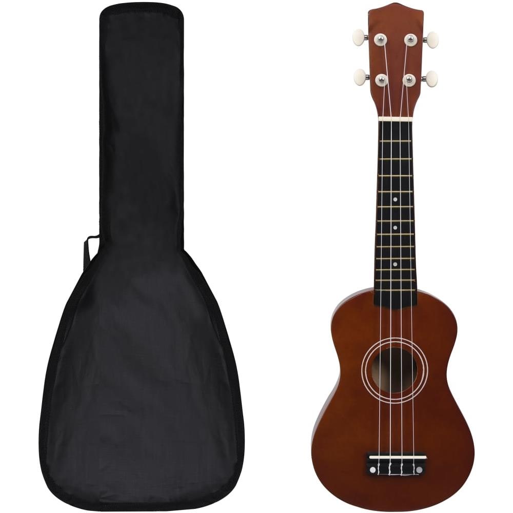 Set Ukulele Soprano con Borsa per Bambini Legno Naturale 21"" - Foto 1
