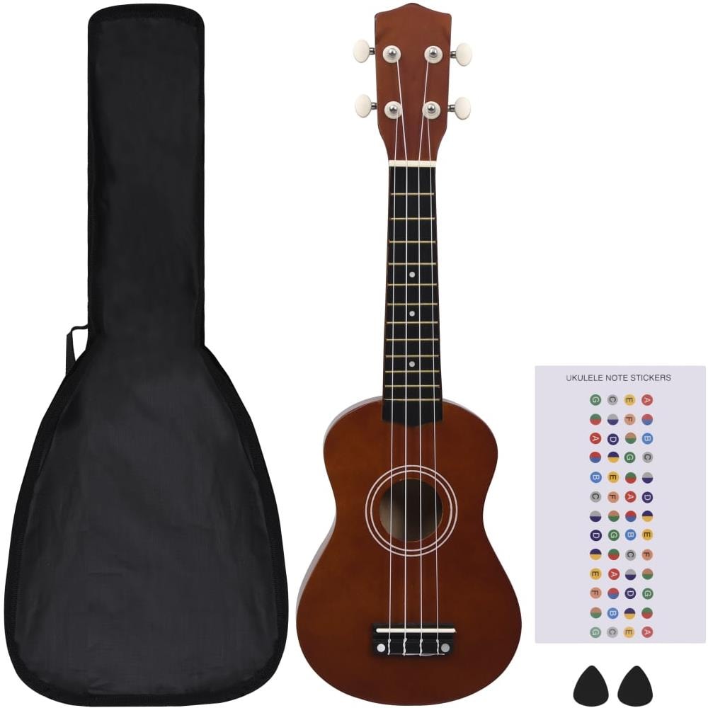 Set Ukulele Soprano con Borsa per Bambini Legno Naturale 21"" - Foto 3