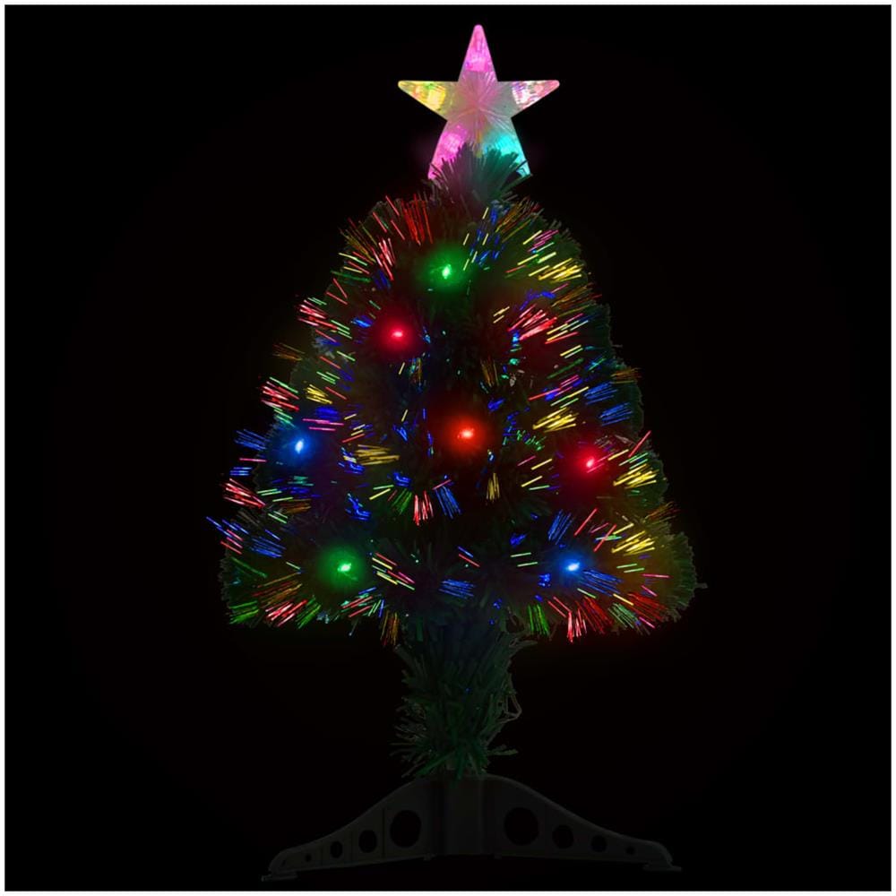 Albero di Natale Preilluminato con Supporto 64 cm Fibra Ottica - Foto 3