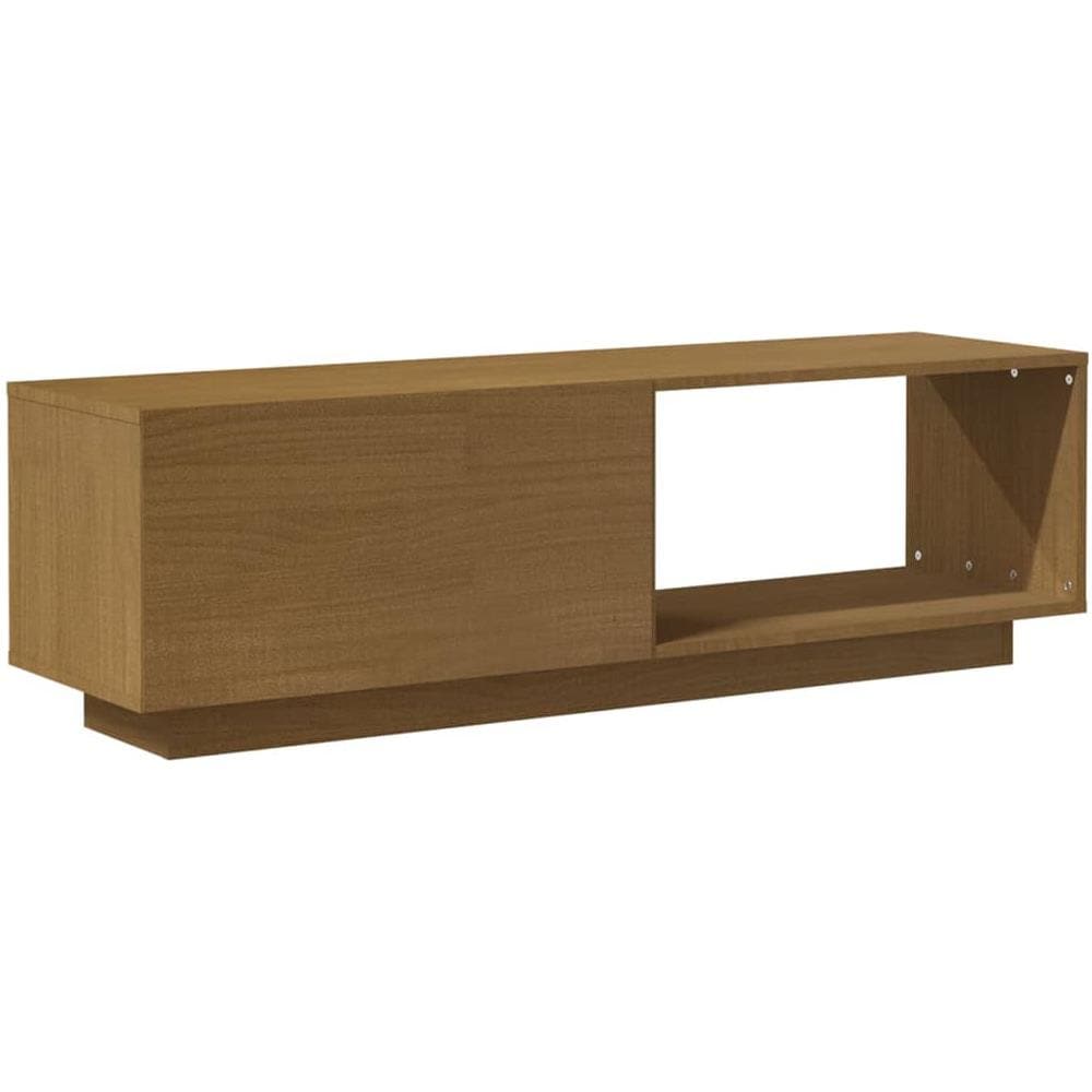 Mobile Porta Tv Marrone Miele 110x30x33,5 Cm In Legno Di Pino - Foto 9