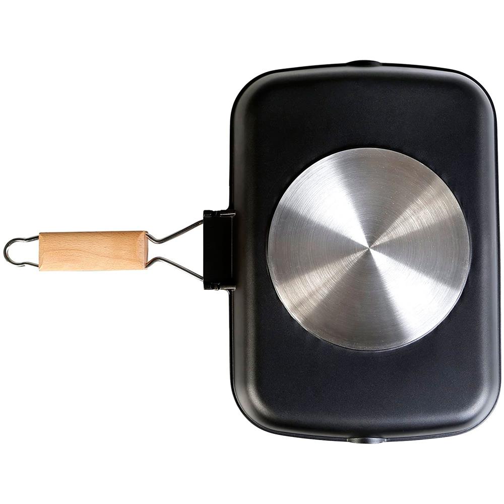 Bistecchiera Odulata con Dimensioni 34x24 cm Antiaderente Senza PFOA Colore Nero  - Foto 2