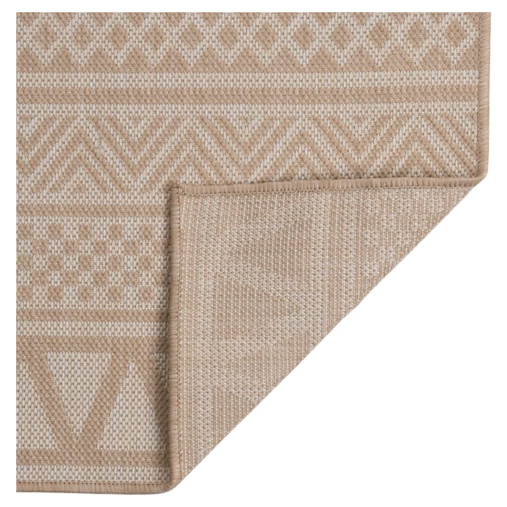 Tappeto Da Esterni A Tessitura Piatta 160x230cm Strisce Marroni - Foto 2