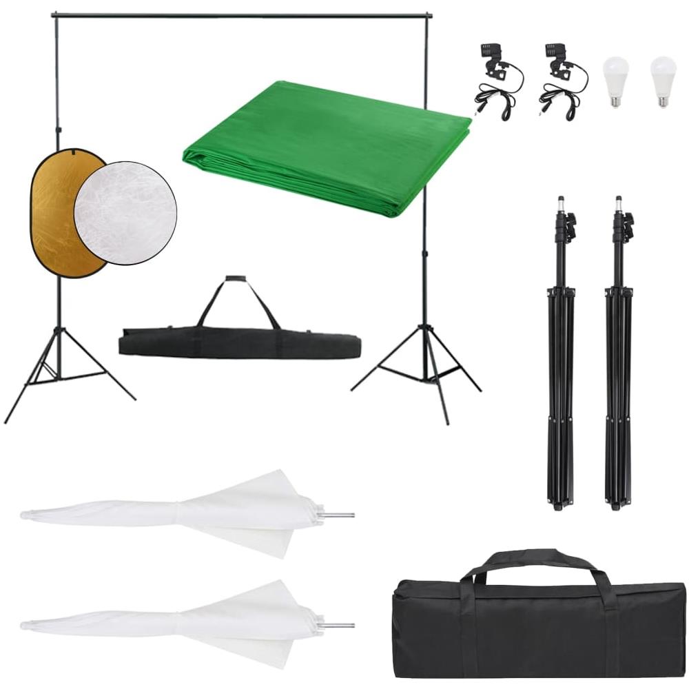 Kit Per Studio Fotografico Con Set Luci, Fondale E Riflettore - Foto 1