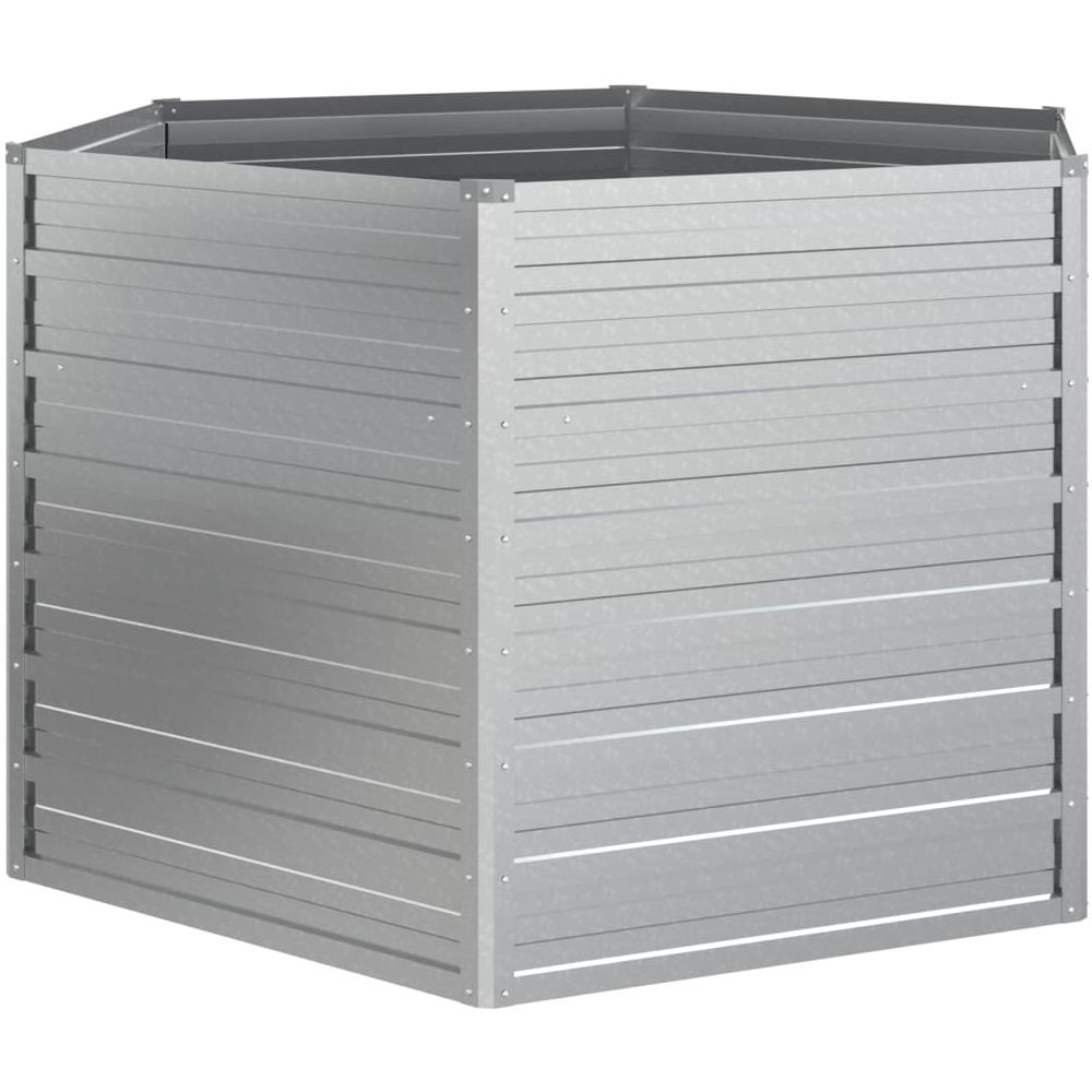 Letto Rialzato da Giardino 129x77 cm in Acciaio Zincato Argento - Foto 1