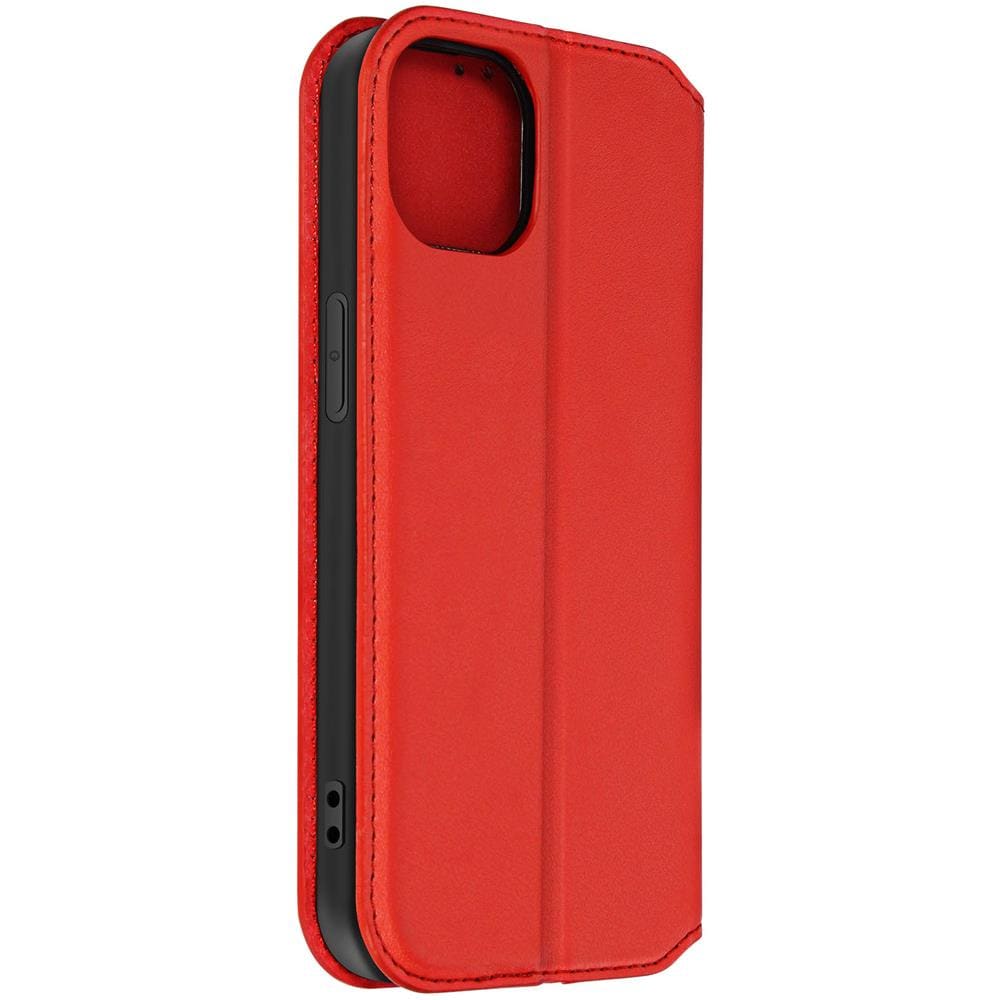 Custodia Per Iphone 15 Plus Portafoglio Funzione Supporto Video Rossa - Foto 2
