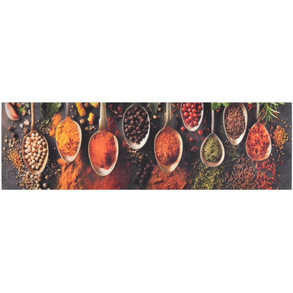Tappeto Da Cucina Lavabile Cucchiai E Spezie 45x150 Cm Velluto - Foto 2