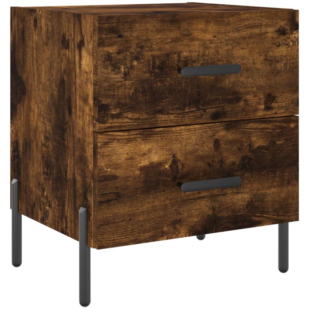 Comodino Rovere Fumo 40x35x47,5 Cm In Legno Multistrato - Foto 2