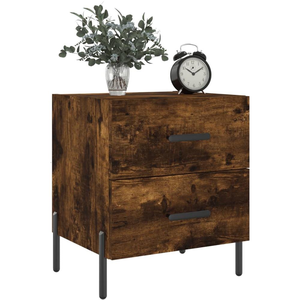 Comodino Rovere Fumo 40x35x47,5 Cm In Legno Multistrato - Foto 3