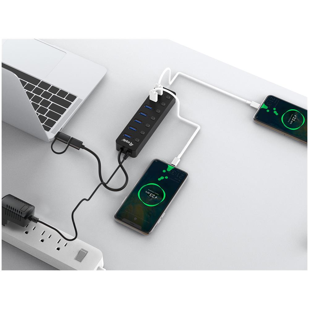 128965 hub di interfaccia USB 3.2 Gen 1 (3.1 Gen 1) Type-A 5000 Mbit /s Nero - Foto 4