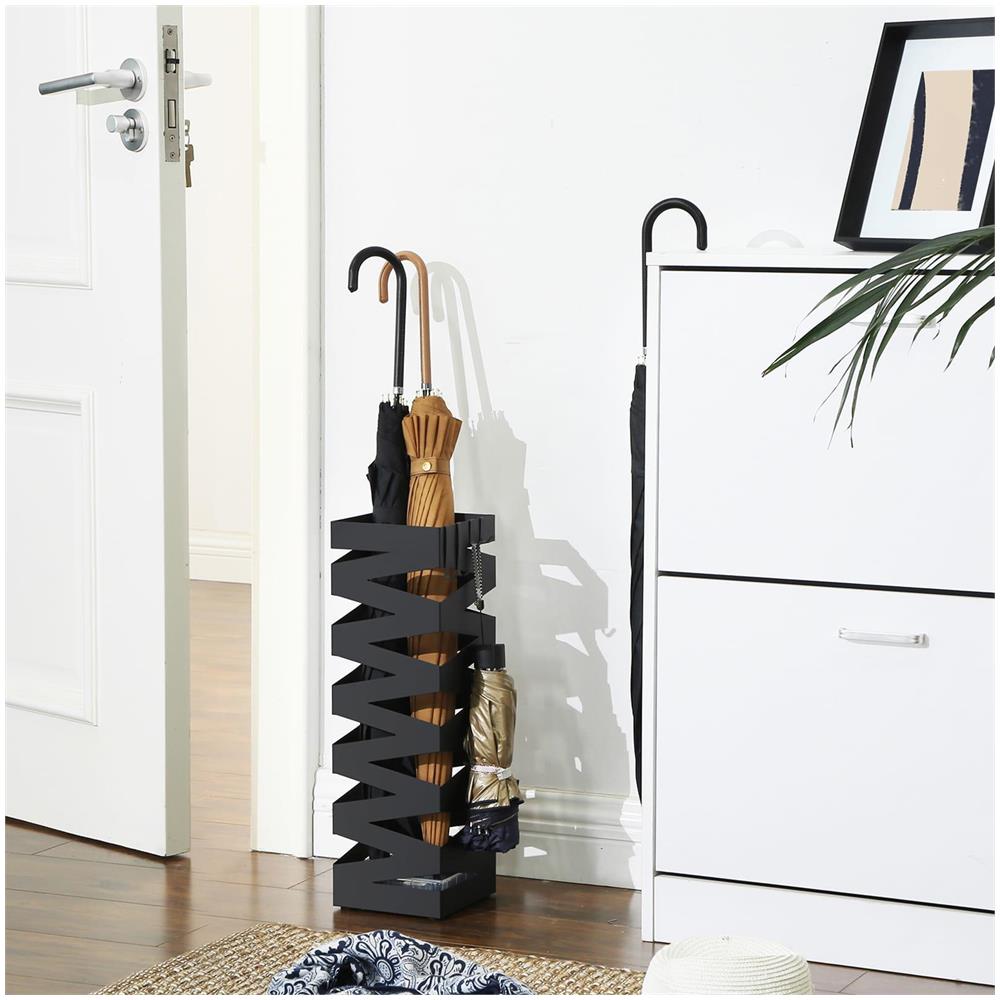 Portaombrelli - Nero, Metallo, Design Moderno, LUC16B - Foto 2