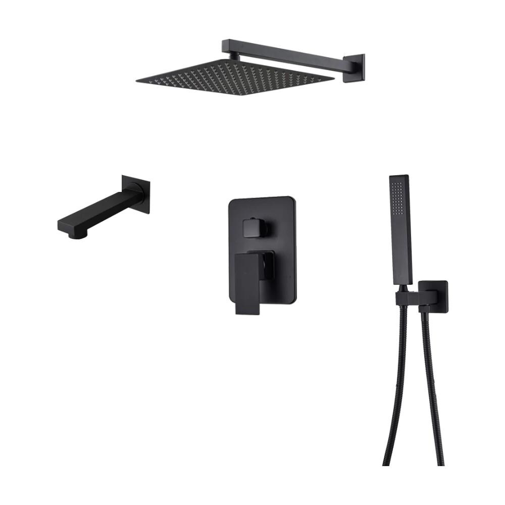 Set miscelatore doccia, Blackswan, tipo M73.58, modello nero opaco, misura 40 cm - Foto 1