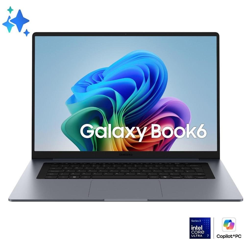 SAMNP760-VJGK1 Laptop Copilot+ PC Intel Core Ultra 5 325 Computer portatile 40,6 cm (16") WUXGA 16 GB LPDDR5x-SDRAM 512 GB SSD Wi-Fi 6E (802.11ax) Windows 11 Home Grigio - Foto 1