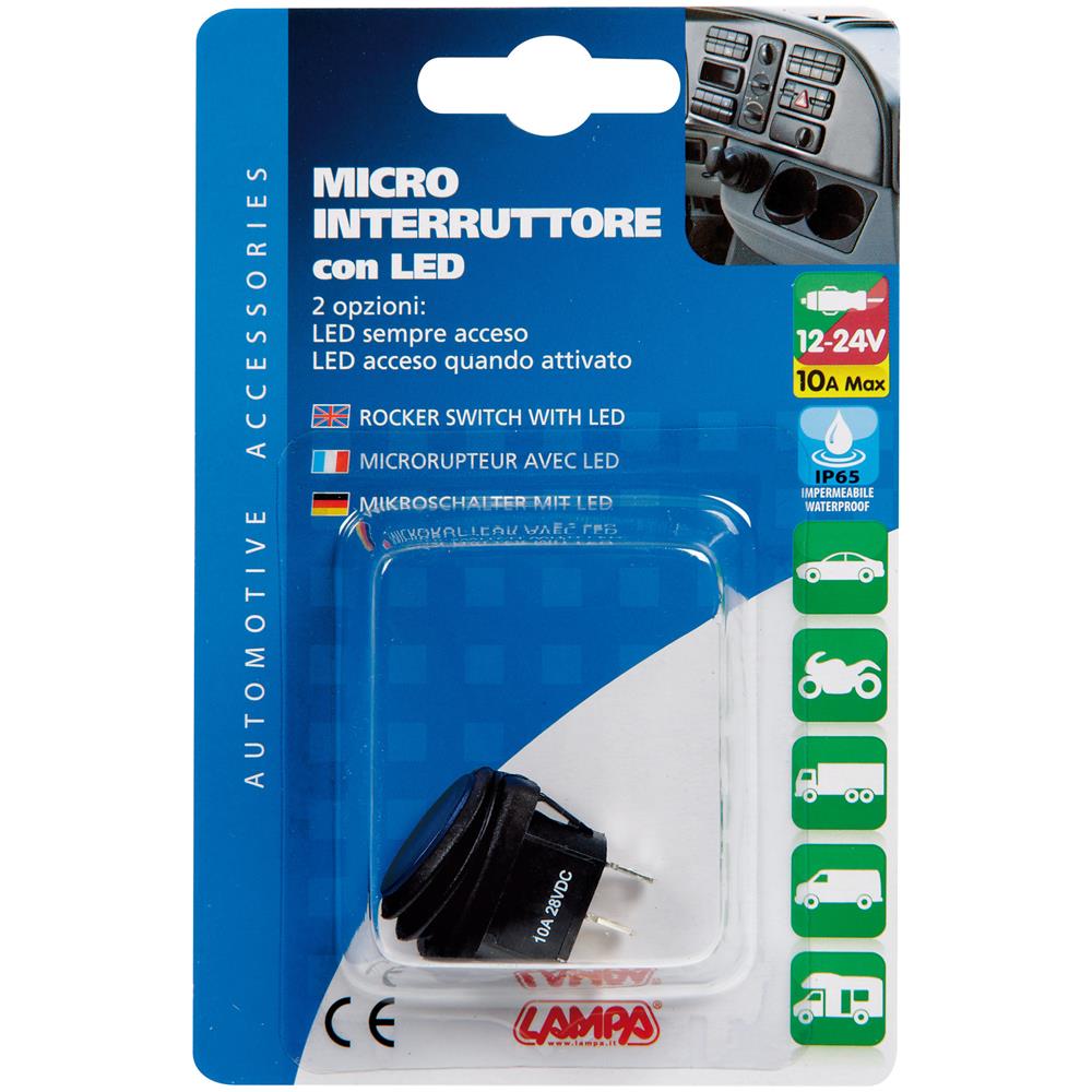 Micro Interruttore 12/24v Con Led Blu - Foto 6