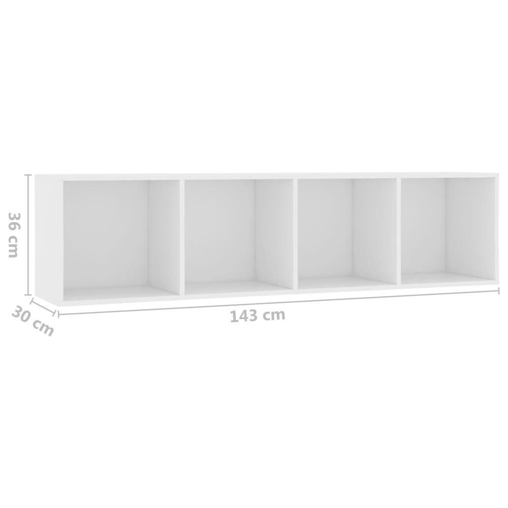 Libreria /Mobile TV Bianco 143x30x36 cm - Foto 14