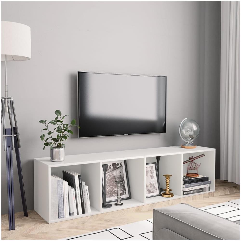 Libreria /Mobile TV Bianco 143x30x36 cm - Foto 1