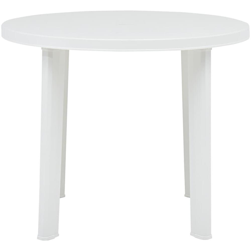 Tavolo Da Giardino Bianco 89 Cm In Plastica - Foto 2